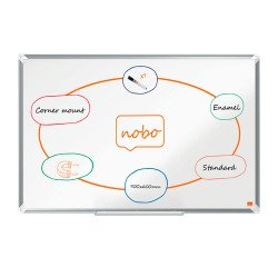 Pizarra esmaltada blanca Premium Plus Nobo 90 x 60 cm