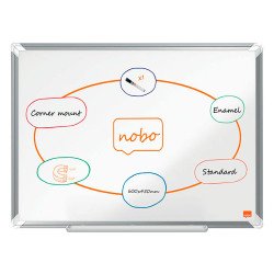 Whiteboard Premium Plus enamel - 600 x 450 mm - Nobo