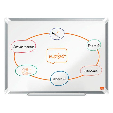 Pizarra esmaltada blanca Premium Plus Nobo 60 x 45 cm