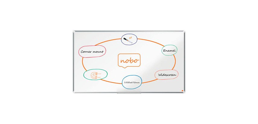 Whiteboard Widescreen Premium Plus emailliert - 70 " - 155 x 87 cm - Nobo