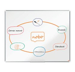 Pizarra esmaltada blanca Premium Plus Nobo 150 x 120 cm