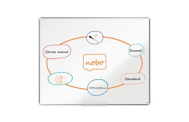 Pizarra esmaltada blanca Premium Plus Nobo 150 x 120 cm