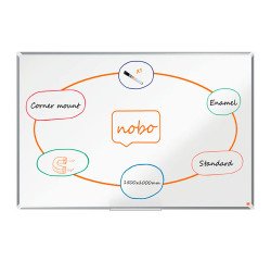 Tableau blanc Premium Plus émaillé - 150 x 100 cm - Nobo