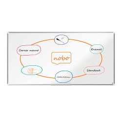 Pizarra esmaltada blanca Premium Plus Nobo 180 x 90 cm