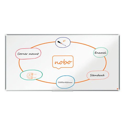 Whiteboard Premium Plus enamel - 180 x 90 cm - Nobo