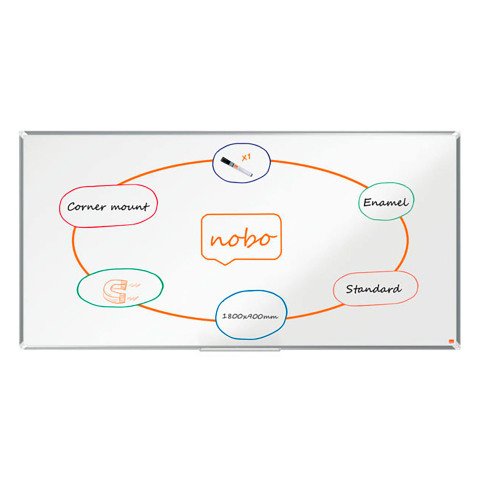 Pizarra esmaltada blanca Premium Plus Nobo 180 x 90 cm