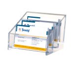 Portabiglietti multitasca Mr Acrylic - da scrivania - 12 x 9 x 7 cm - trasparente - Tecnostyl