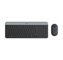 Logitech Slim Wireless Combo MK470 - toetsenbord en muis set - AZERTY - Belgisch - grafiet