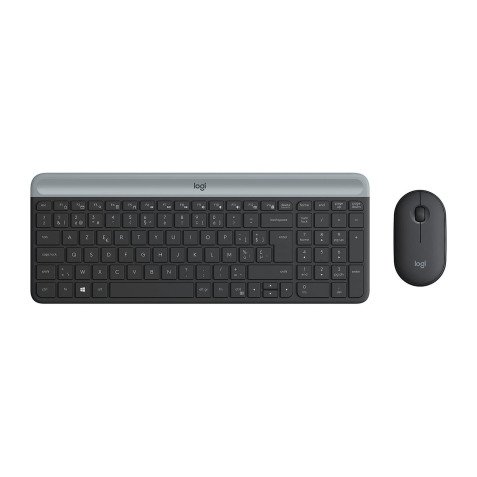 Logitech 920-009194 toetsenbord Inclusief muis Universeel RF Draadloos AZERTY Belgisch Grafiet