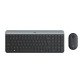 Logitech Slim Wireless Combo MK470 - Tastatur-und-Maus-Set - AZERTY - Belgien - Graphite