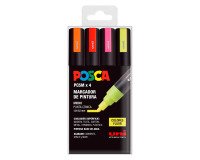 Rotuladores Posca colores surtidos Fluor PC5M- Caja de 4