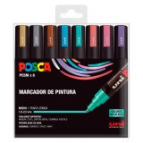 Rotuladores Posca colores surtidos Metal PC5M- Caja de 8