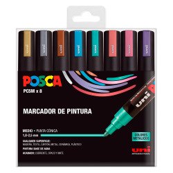 Rotuladores Posca colores surtidos Metal PC5M- Caja de 8