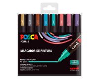 Rotuladores Posca colores surtidos Metal PC5M- Caja de 8