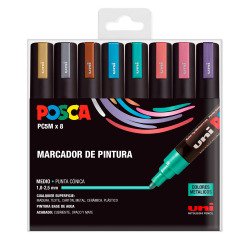 Rotuladores Posca colores surtidos Metal PC5M- Caja de 8