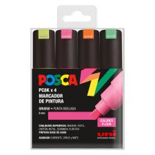 Rotuladores Posca colores surtidos Fluor PC8K- Caja de 4