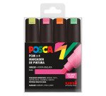 Rotuladores Posca colores surtidos Fluor PC8K- Caja de 4