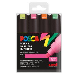 Rotuladores Posca colores surtidos Fluor PC8K- Caja de 4