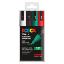 Rotuladores Posca colores surtidos Navidad PC5M- Caja de 4