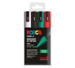 Rotuladores Posca colores surtidos Navidad PC5M- Caja de 4