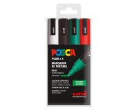 Rotuladores Posca colores surtidos Navidad PC5M- Caja de 4