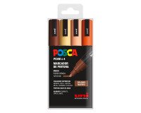 Rotuladores Posca colores surtidos Madera PC5M- Caja de 4
