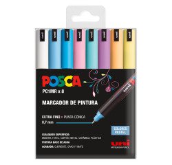 Rotuladores Posca colores surtidos Pastel PC1MR- Caja de 8