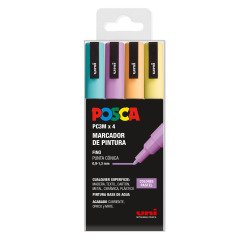 Rotuladores Posca colores surtidos Pastel PC3M- Caja de 4