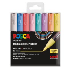 Rotuladores Posca colores surtidos Pastel PC1M- Caja de 8
