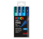 Rotuladores Posca colores surtidos Azules PC5M- Caja de 4