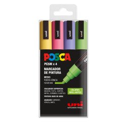 Rotuladores Posca colores surtidos Brillantes PC5M- Caja de 4