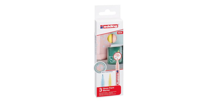 Rotulador permanente de pintura pastel e-751 edding - Pack de 3