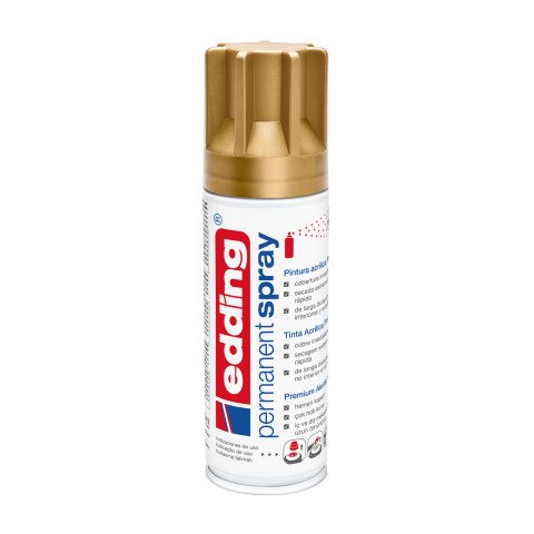 Spray de pintura acrílica permanente mate edding 5200 - 200 ml Dorado