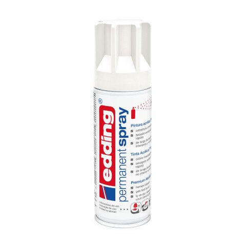 Spray de pintura acrílica permanente mate edding 5200 - 200 ml Blanco