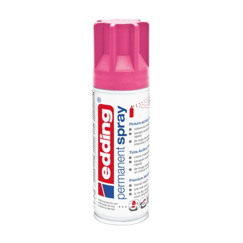 Spray de pintura acrílica permanente mate edding 5200 - 200 ml Rosa neón