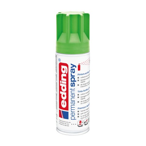 Spray de pintura acrílica permanente mate edding 5200 - 200 ml Verde fluorescente