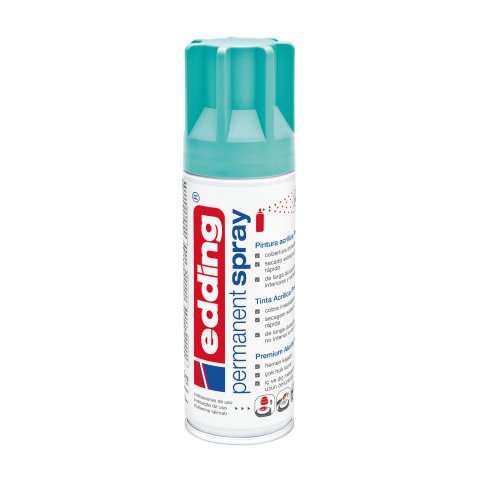 Spray de pintura acrílica permanente mate edding 5200 - 200 ml Turquesa