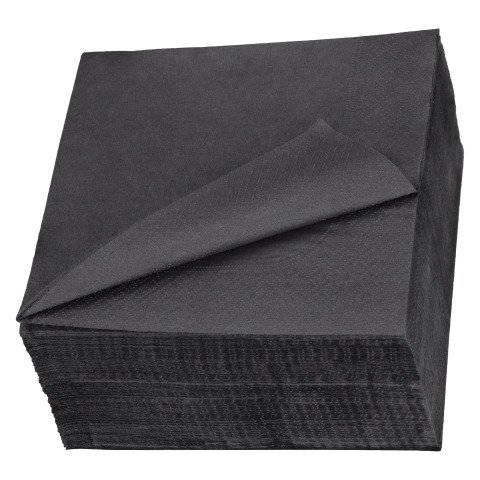 Servilleta de mesa de celulosa Tork Lunch 33 x 33 cm, de color negro - Paquete de 200