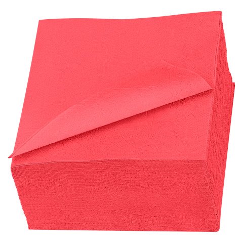 Servilleta de mesa de celulosa Tork Lunch 33 x 33 cm, de color rojo- Paquete de 200
