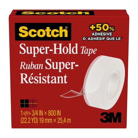 Ruban adhésif Scotch à cacheter Super-Hold - Longueur 25,4 m