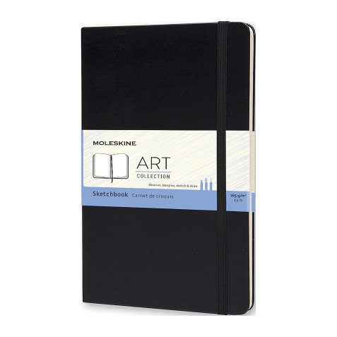 Cuaderno Moleskine de bocetos liso 13 x 21 cm Negro