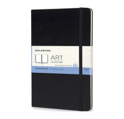 Cuaderno Moleskine de bocetos liso 13 x 21 cm Negro
