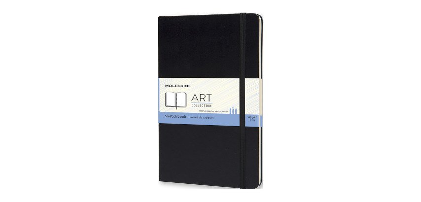 Cuaderno Moleskine de bocetos liso 13 x 21 cm Negro