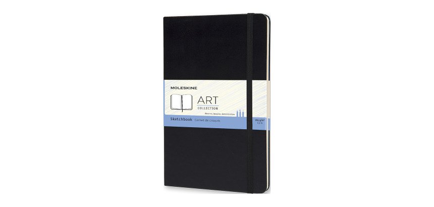 Cuaderno Moleskine de bocetos liso 13 x 21 cm Negro