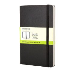 Cuaderno Moleskine Clásico tapa dura liso 9 x 14 cm Negro