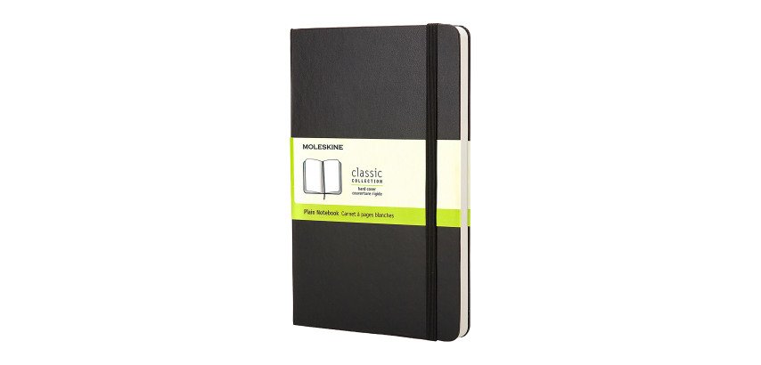 Cuaderno Moleskine Clásico tapa dura liso 9 x 14 cm Negro