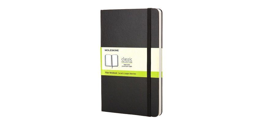 Cuaderno Moleskine Clásico tapa dura liso 9 x 14 cm Negro