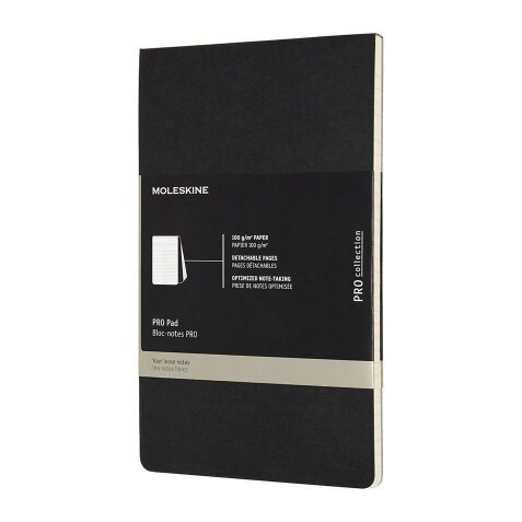 Bloc Moleskine de Hojas Profesional 13 x 21 cm Negro