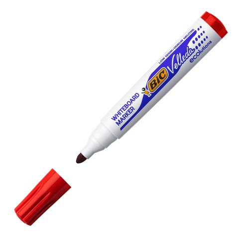 Rotulador de pizarra blanca Bic Velleda 1701 punta cónica rojo