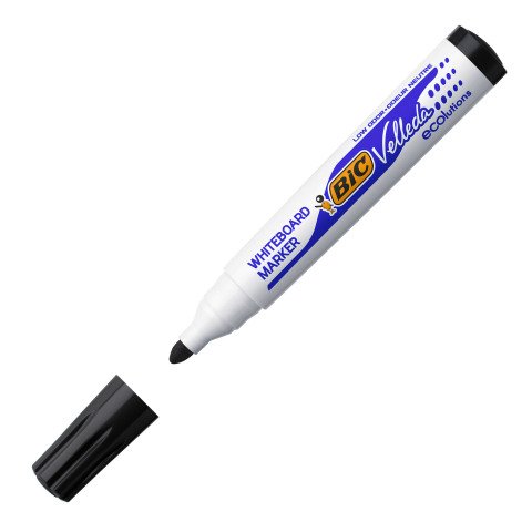 Rotulador de pizarra blanca Bic Velleda 1701 punta cónica negro